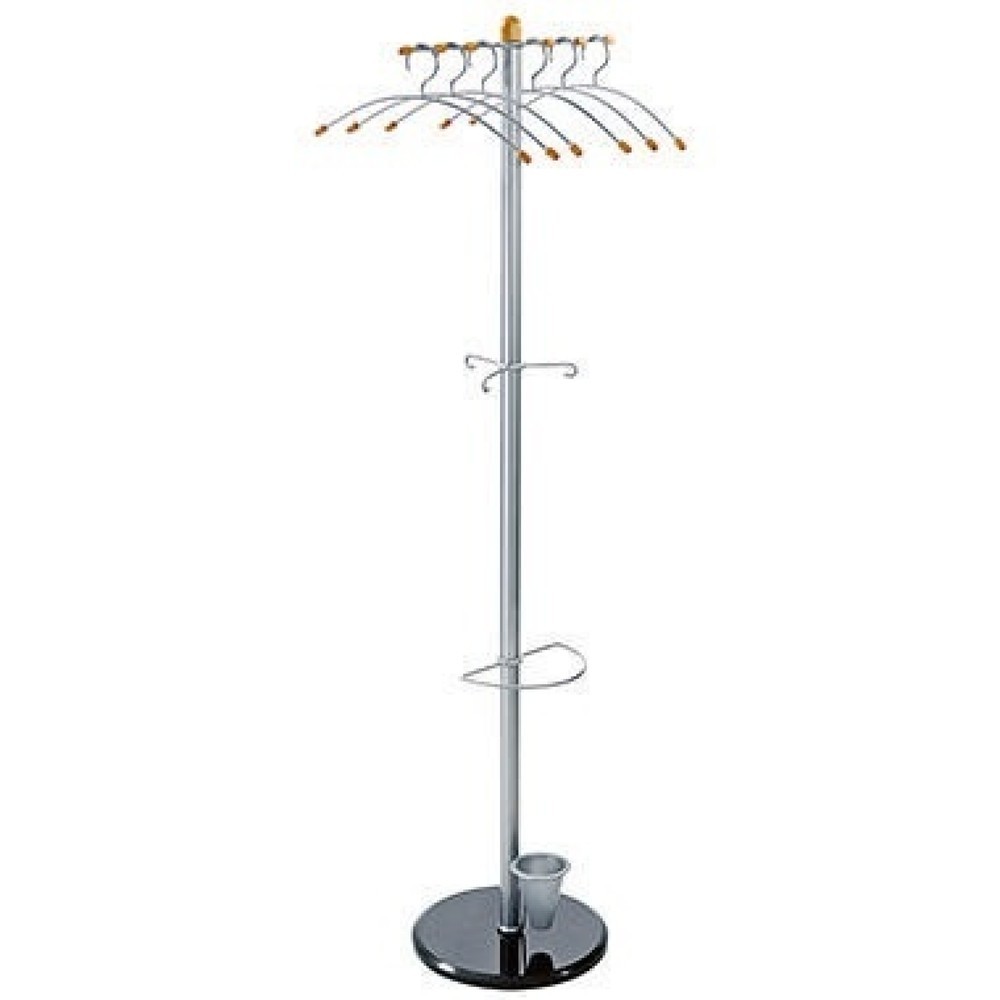 Produktabbildung: ALCO Garderobenständer 2805 48x178x48cm silber +6Kleiderbügel