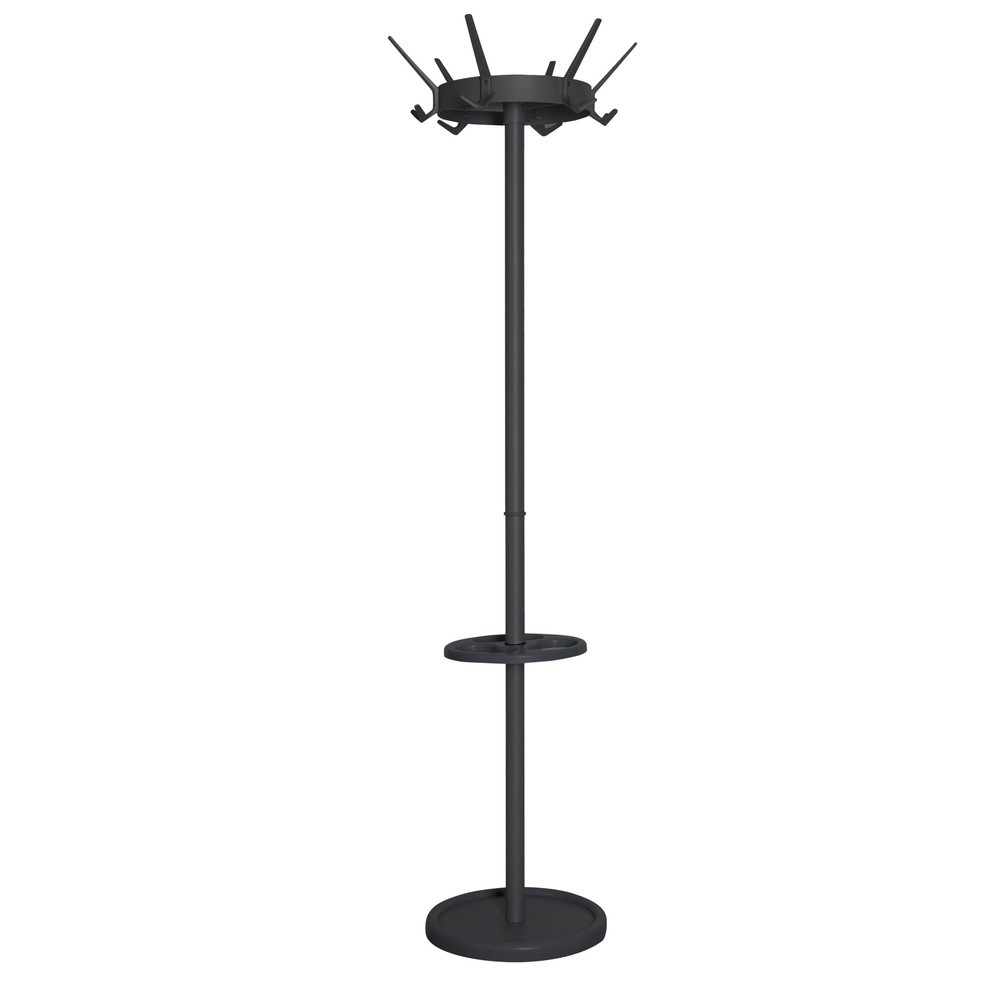 Produktabbildung: Garderobenständer, freistehend, 18 Haken, mit Regenschirmhalter