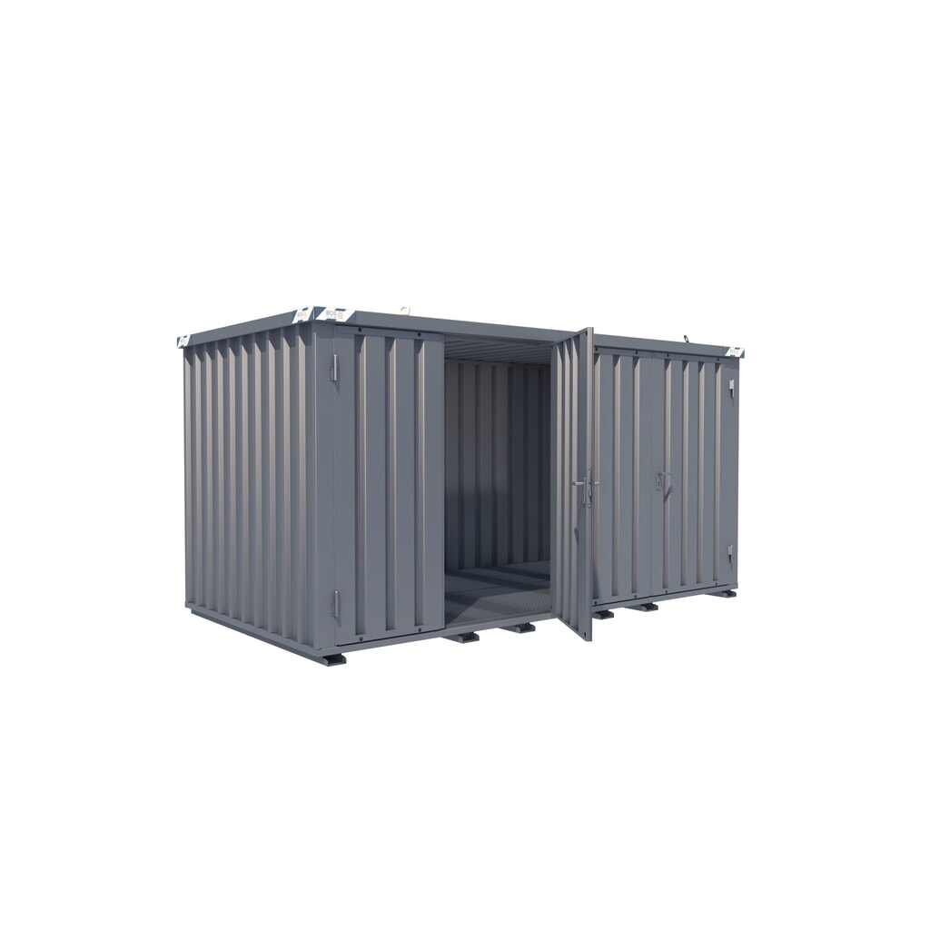 BOS® Gasflaschen-Container SGL, BxT 2.100 x 4.100 mm, Tür längsseitig, 2x 2-flügelig Produktabbildung: BOS® Gasflaschen-Container SGL, BxT 2.100 x 4.100 mm, Tür längsseitig, 2x 2-flügelig