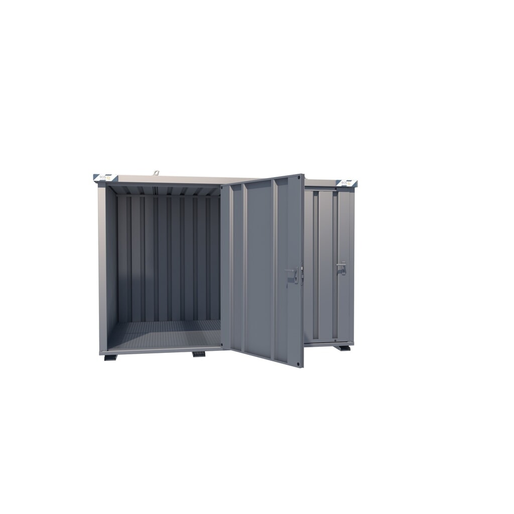 BOS® Gasflaschen-Container SGL, BxT 2.100 x 3.100 mm, Tür längsseitig, 2x 1-flügelig Produktabbildung: BOS® Gasflaschen-Container SGL, BxT 2.100 x 3.100 mm, Tür längsseitig, 2x 1-flügelig