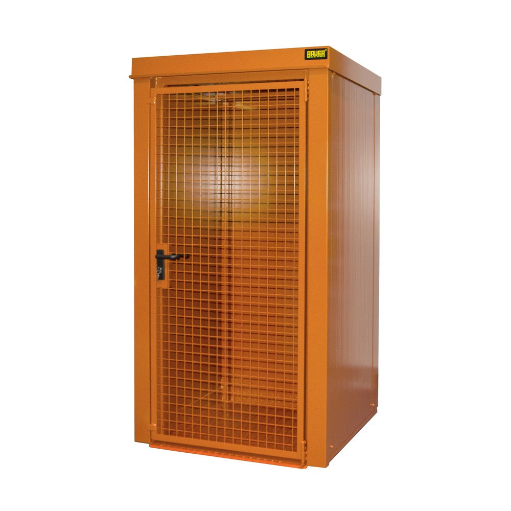Product afbeelding: Gasflescontainer voor max. 9 flessen, brandbestendig, geeloranje