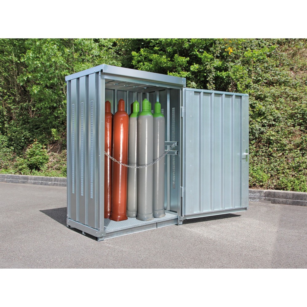 Product afbeelding: Gasflessencontainer TRGS 510 LIF met vloerframe, hxbxd 2.250 x 1.420 x 1.080 mm