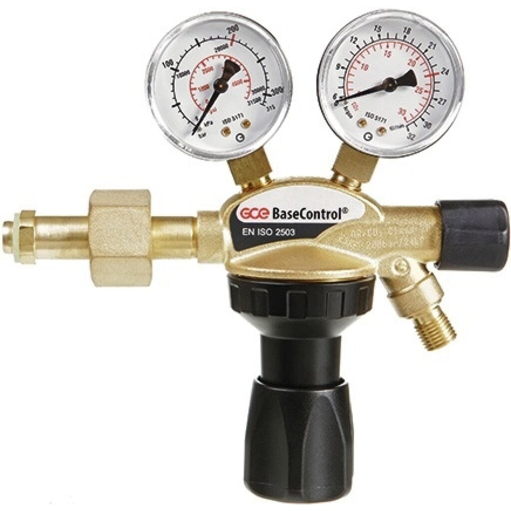 GCE RHÖNA Flaschendruckminderer BaseControl, 200 bar mit Ventil, Argon / CO₂, 24 l/min Produktabbildung: GCE RHÖNA Flaschendruckminderer BaseControl, 200 bar mit Ventil, Argon / CO₂, 24 l/min