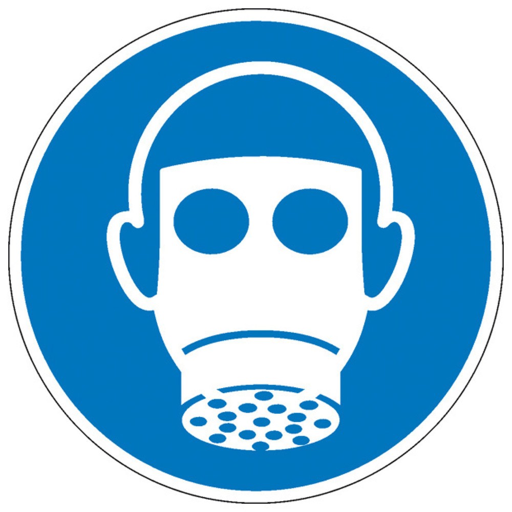 Product afbeelding: SafetyMarking® Adembescherming gebruiken, Ø 100 mm, folie