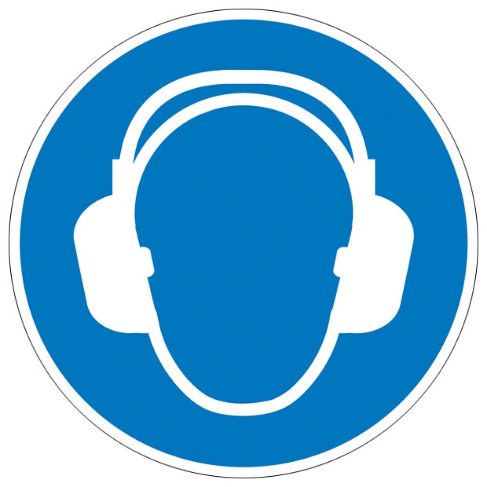 Product afbeelding: SafetyMarking® Gehoorbescherming gebruiken, Ø 100 mm, folie