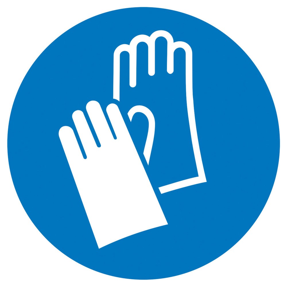 Product afbeelding: SafetyMarking® Handbescherming gebruiken, Ø 100 mm, folie
