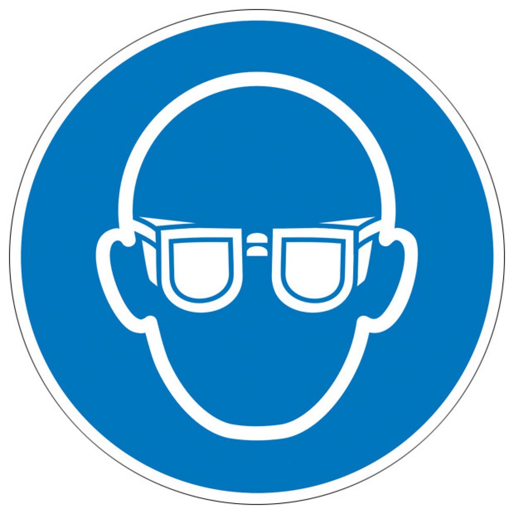 Product afbeelding: SafetyMarking® Oogbescherming gebruiken, Ø 100 mm, folie