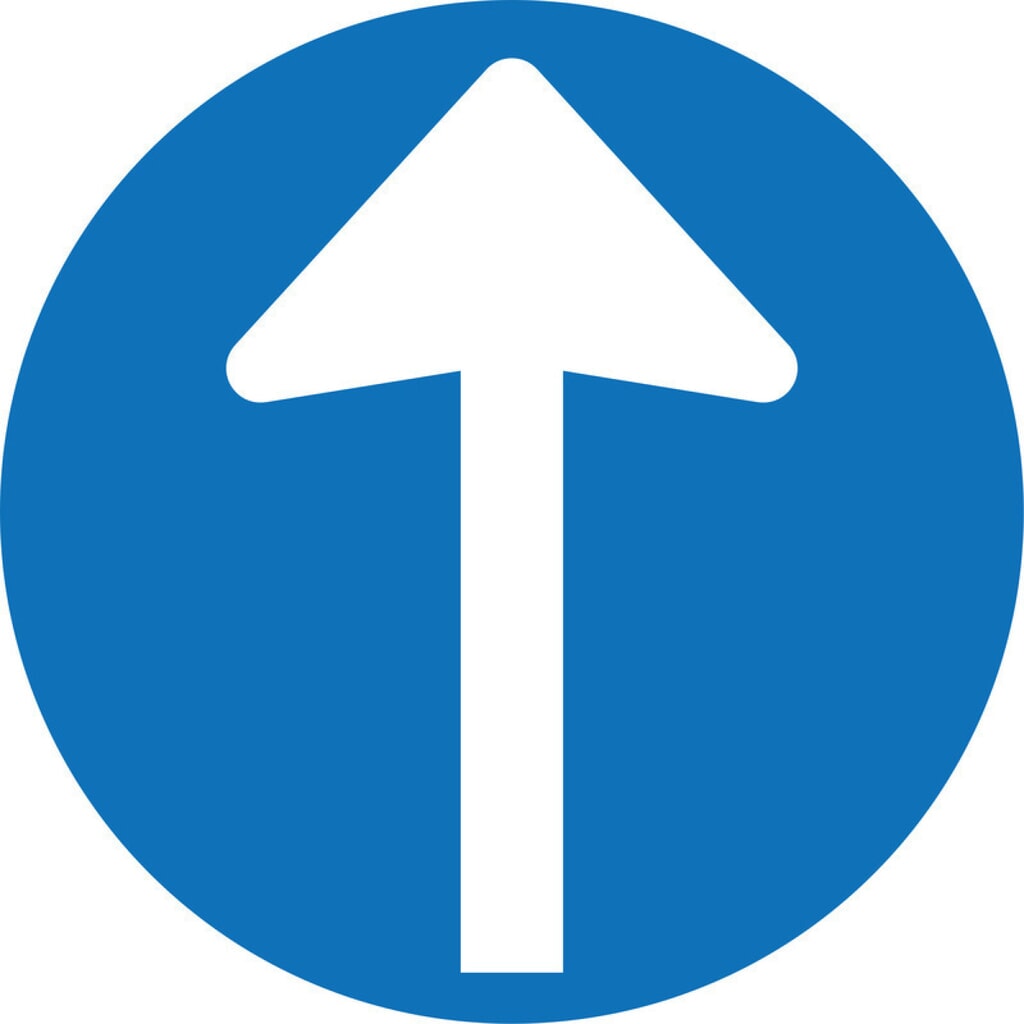 Gebotsschild 'Richtungspfeil', 4er-Set