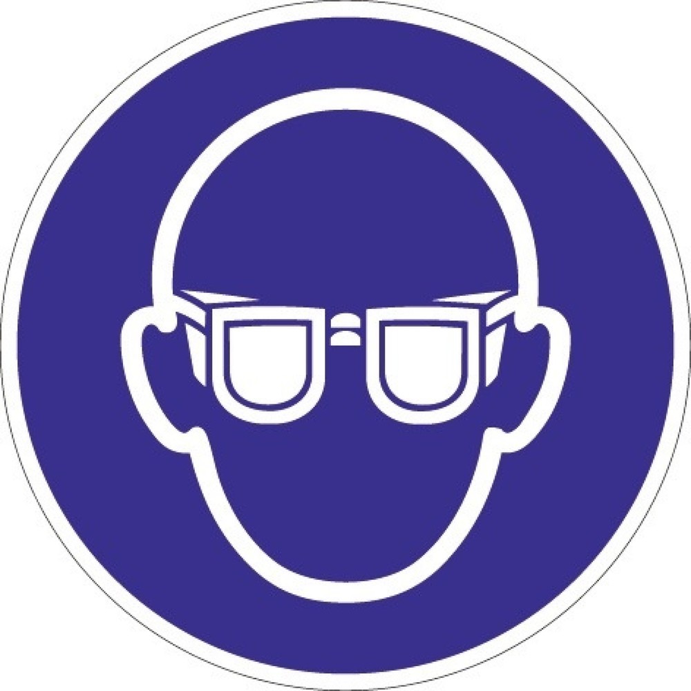 Produktabbildung: Gebotszeichen ASR A1.3/DIN EN ISO 7010, Kunststoff, Augenschutz benutzen