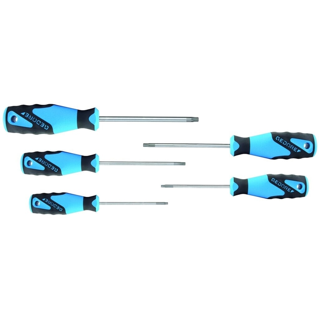 GEDORE 3K-Schraubendreher-Satz 5-tlg TORX Stift T10-T30 2163 TXB-05 Produktabbildung: GEDORE 3K-Schraubendreher-Satz 5-tlg TORX Stift T10-T30 2163 TXB-05