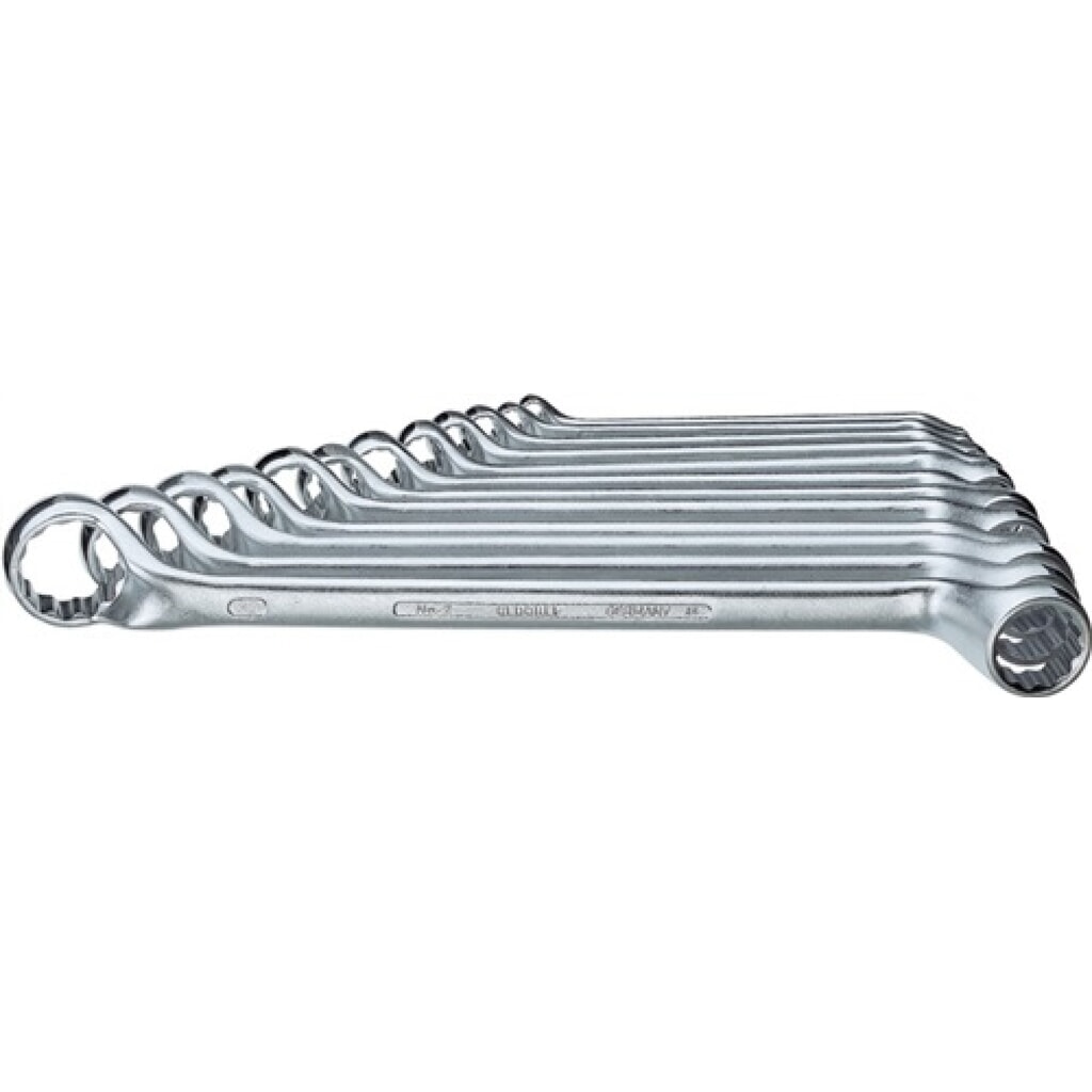 Produktabbildung: Doppelringschlüsselsatz 2-8 8-tlg.SW 6mm-22mm tief gekr.