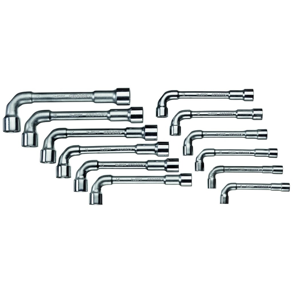 GEDORE Doppelsteckschlüssel-Satz 12-tlg 8-19 mm 25 PK-012 Produktabbildung: GEDORE Doppelsteckschlüssel-Satz 12-tlg 8-19 mm 25 PK-012