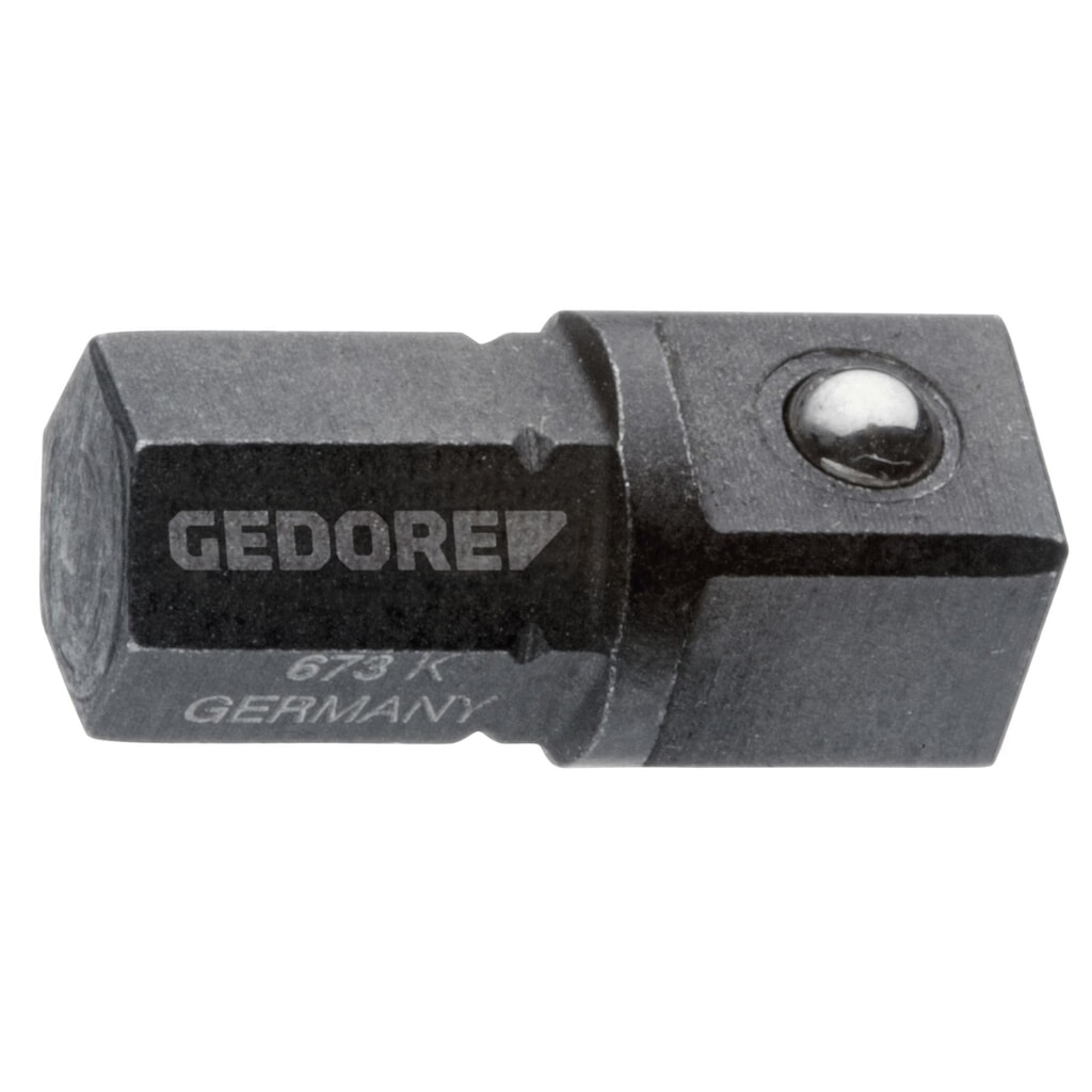 GEDORE Einsatz-Halter kurz 1/4" skt - 1/4" vkt 673 K Produktabbildung: GEDORE Einsatz-Halter kurz 1/4" skt - 1/4" vkt 673 K