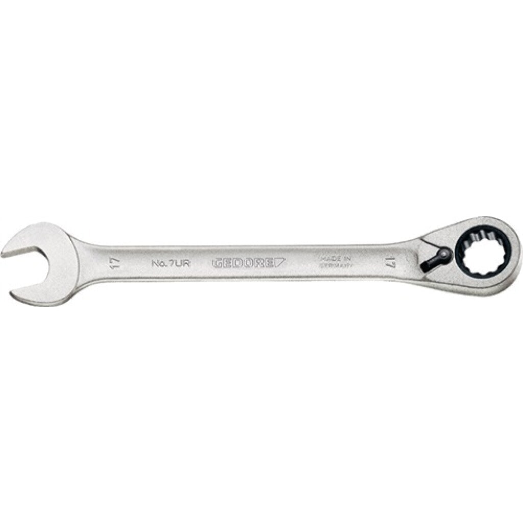 Produktabbildung: Knarrenringmaulschlüssel 7 UR 8 8mm umschalt. L.140 mm Arbeitswinkel 7Grad