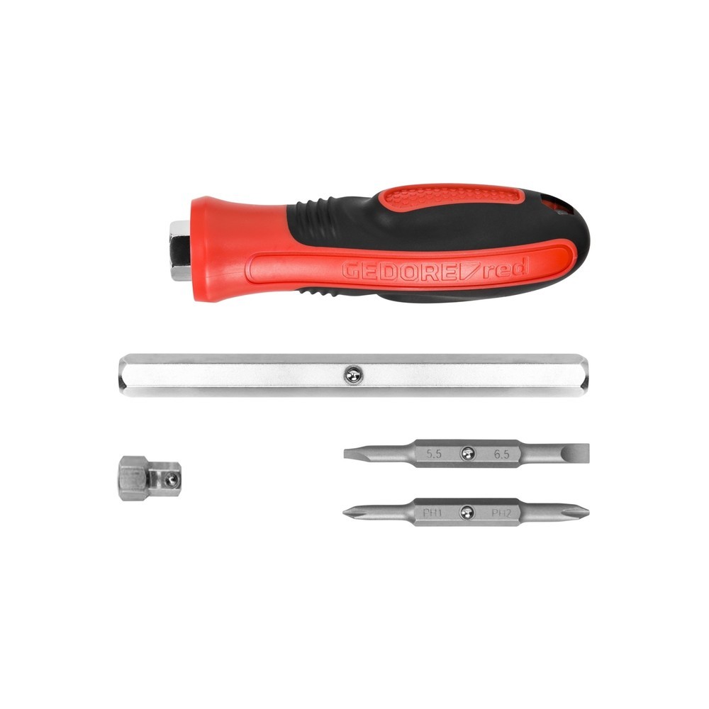 GEDORE red 2K-Schaubendreher MAXIMUS Bit 8mm SL+PH R38011005 Produktabbildung: GEDORE red 2K-Schaubendreher MAXIMUS Bit 8mm SL+PH R38011005