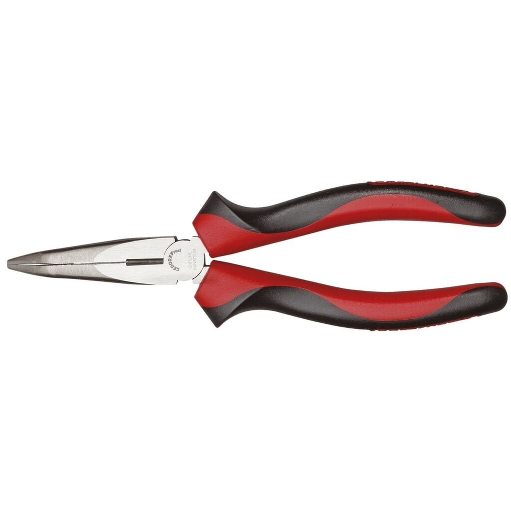 GEDORE red Flachrundzange gew.45° L.200mm 2K-Griff R28512200 Produktabbildung: GEDORE red Flachrundzange gew.45° L.200mm 2K-Griff R28512200