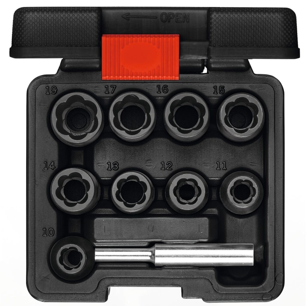 GEDORE red Spiralnutenausdreher 1/2 SW10-19mm 10tlg R68003010 Produktabbildung: GEDORE red Spiralnutenausdreher 1/2 SW10-19mm 10tlg R68003010