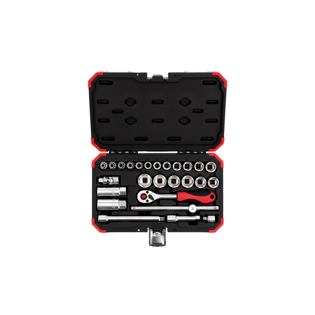 GEDORE red Steckschl.Satz 3/8 SW6-24mm 26tlg R59003026 Produktabbildung: GEDORE red Steckschl.Satz 3/8 SW6-24mm 26tlg R59003026