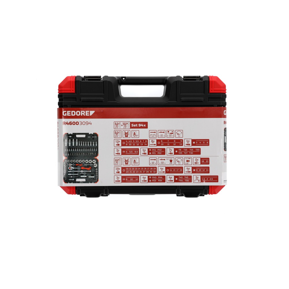 Produktabbildung Nr. 2: GEDORE red Steckschl.Satz 1/4+1/2 94tlg R46003094