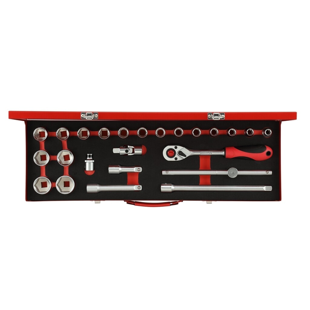 GEDORE red Steckschl.Satz 1/2 SW10-32mm 24tlg R69004024 Produktabbildung: GEDORE red Steckschl.Satz 1/2 SW10-32mm 24tlg R69004024