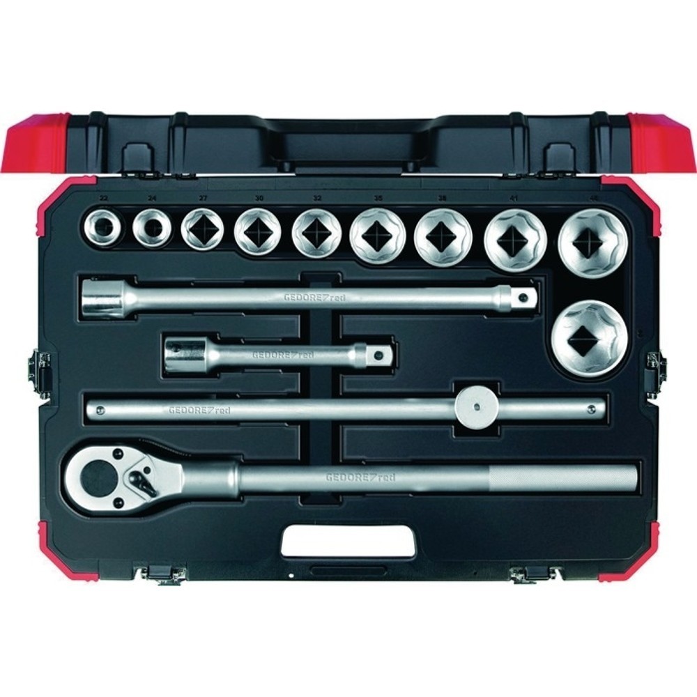 Produktabbildung Nr. 1: GEDORE RED Steckschlüsselsatz R7800 4014, 14-teilig 3/4 Zoll, Schlüsselweiten 22-50 mm