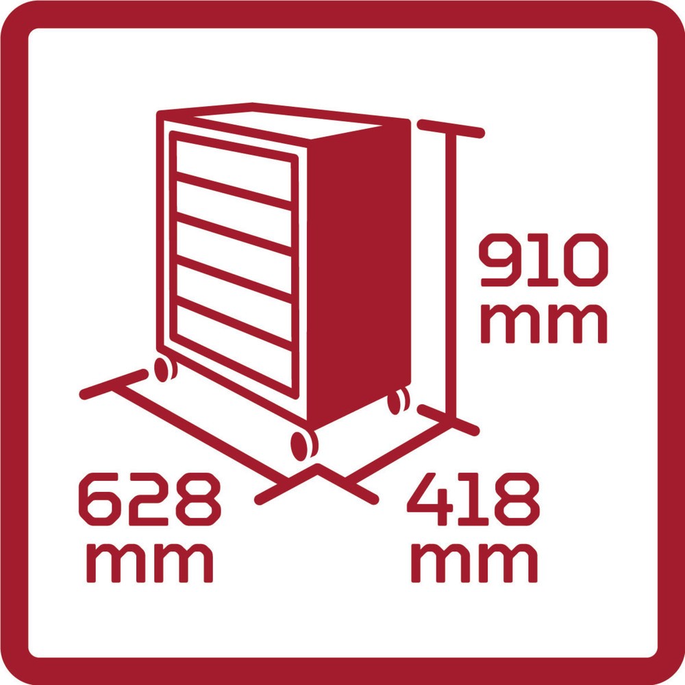 Produktabbildung Nr. 6: GEDORE red Wks.Wagen MECHANIC black 6 Schubl. 910x628x418 R20152006