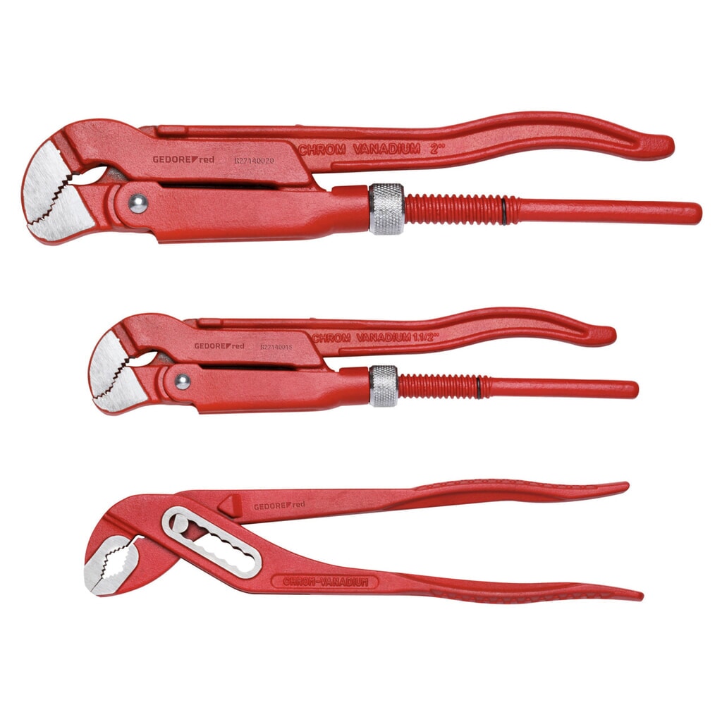 Produktabbildung: GEDORE red Zangensatz 3tlg, 2x Rohr 1xWapu R27000003