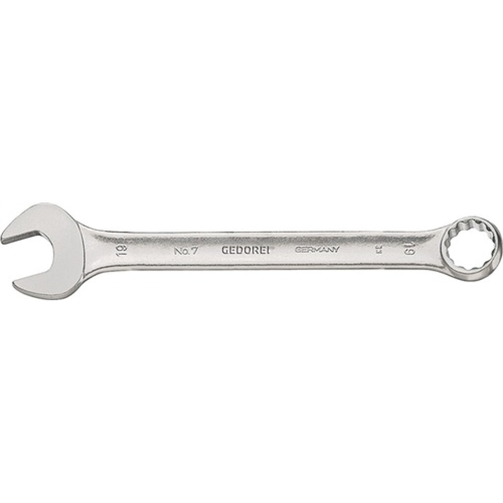 Produktabbildung: Ringmaulschlüssel 7 SW 10mm L.140mm Form A CV-Stahl GEDORE