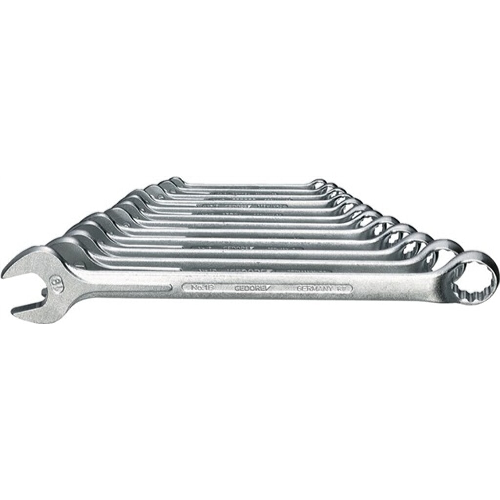 Produktabbildung: Ringmaulschlüssel-Satz 1 B-08 8-tlg.SW 10-24mm Form B CV-Stahl GEDORE