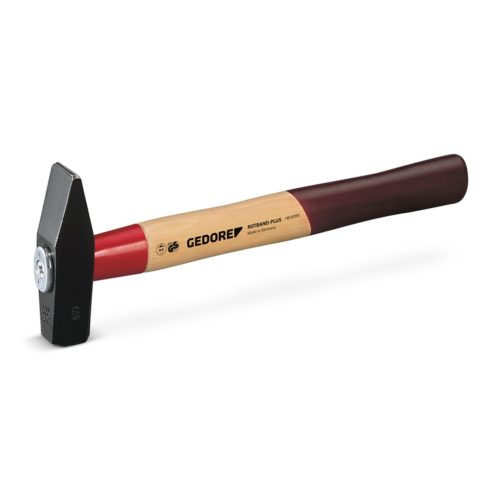 Produktabbildung: Schlosserhammer Rotband-Plus 300g Stiel-L.300mm Hickory m.Stahlschutzhülse