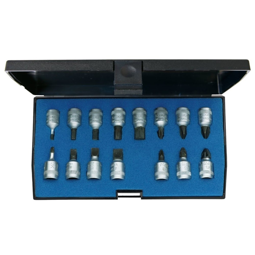 Produktabbildung: GEDORE Schraubendreher-Satz 1/4" 15-tlg IN-IS-PH-PZ INS 20 PM