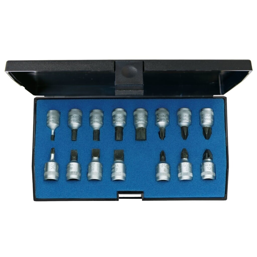 Produktabbildung: GEDORE Schraubendreher-Satz 1/4" 15-tlg IN-IS-PH-PZ INS 20 PM