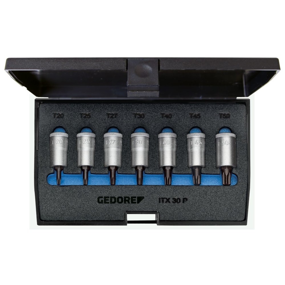 Produktabbildung: GEDORE Schraubendreher-Satz 3/8" 7tlg TORX T20-50 ITX 30 PM