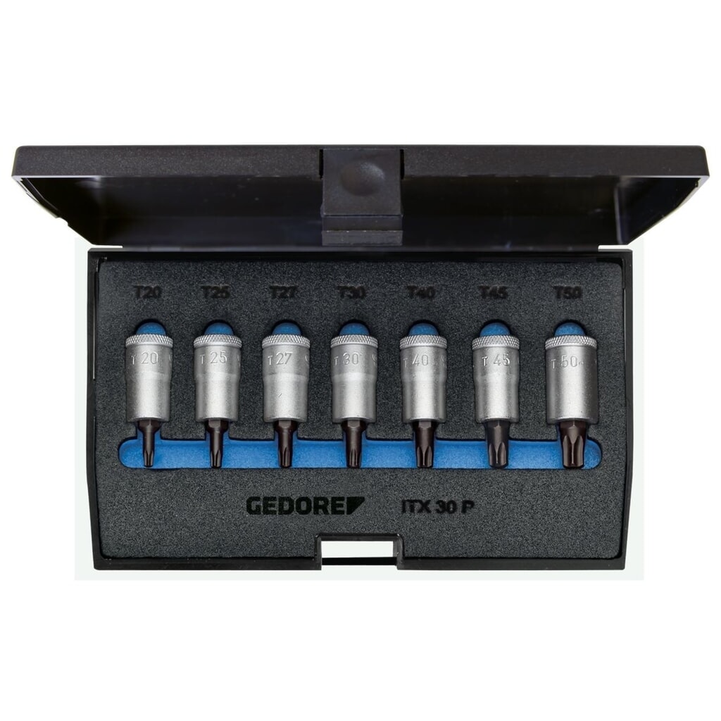 Produktabbildung: GEDORE Schraubendreher-Satz 3/8" 7tlg TORX T20-50 ITX 30 PM
