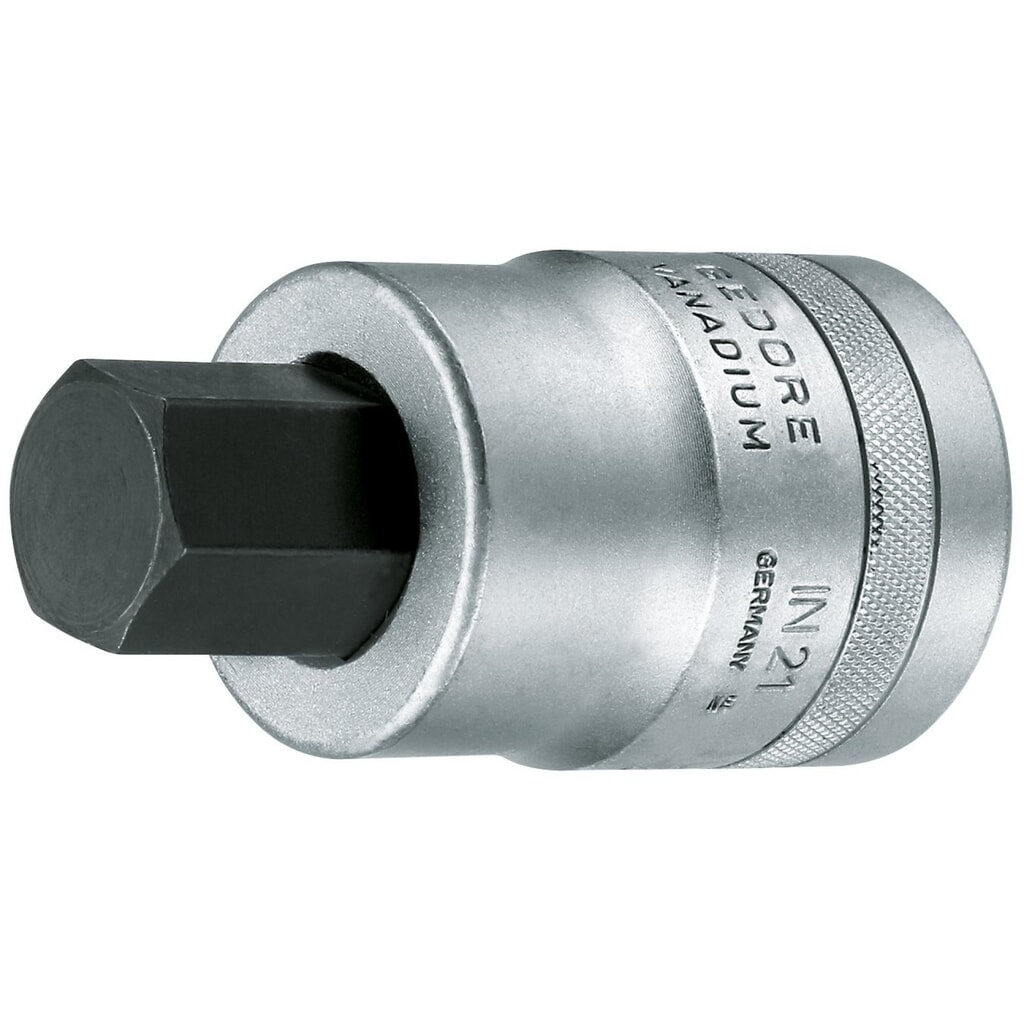 GEDORE Schraubendrehereinsatz 1" Innen-6kt 27 mm IN 21 27 Produktabbildung: GEDORE Schraubendrehereinsatz 1" Innen-6kt 27 mm IN 21 27
