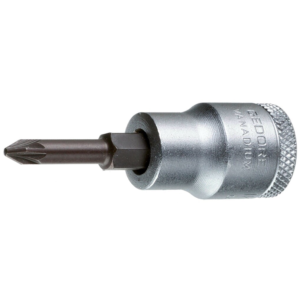 GEDORE Schraubendrehereinsatz 3/8" Kreuzschlitz PZ 2 IKS 30 PZD 2 Produktabbildung: GEDORE Schraubendrehereinsatz 3/8" Kreuzschlitz PZ 2 IKS 30 PZD 2