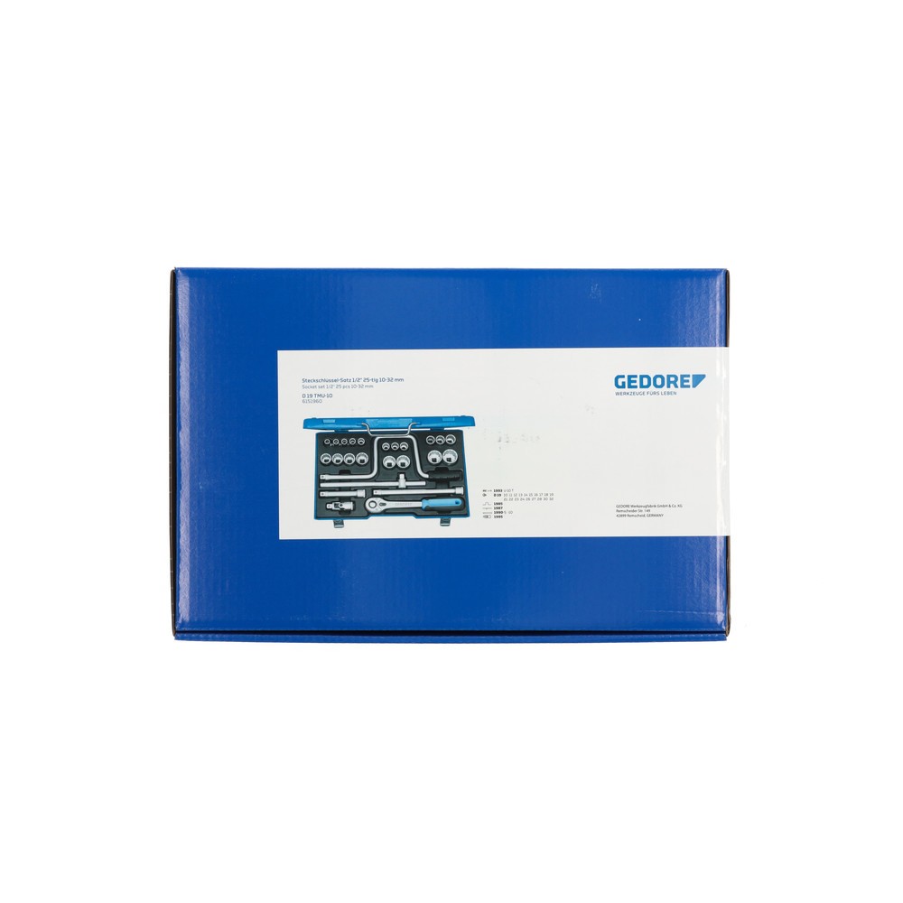 Produktabbildung Nr. 2: GEDORE Steckschlüssel-Satz 1/2" 25-tlg UD 10-32 mm D 19 TMU-10