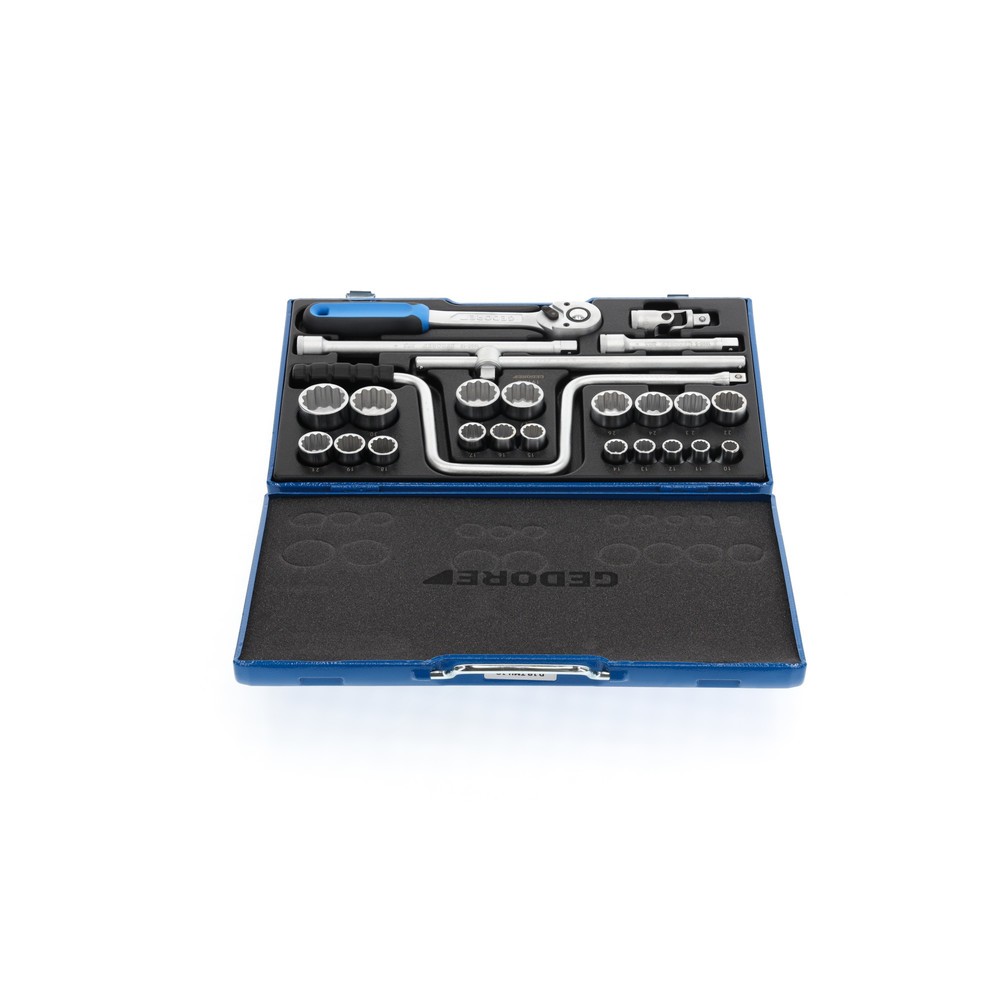 Produktabbildung Nr. 4: GEDORE Steckschlüssel-Satz 1/2" 25-tlg UD 10-32 mm D 19 TMU-10