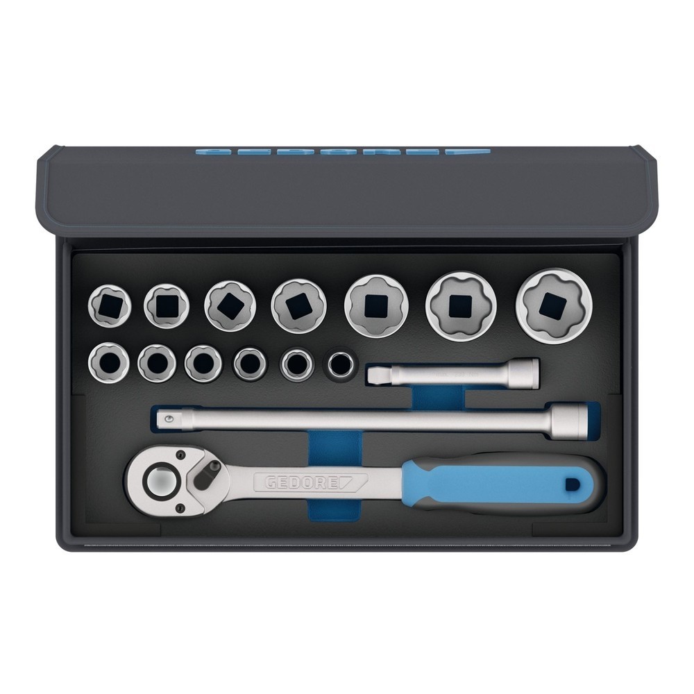Produktabbildung: GEDORE Steckschlüssel-Satz 1/2" 16-tlg TC 19-MU-10