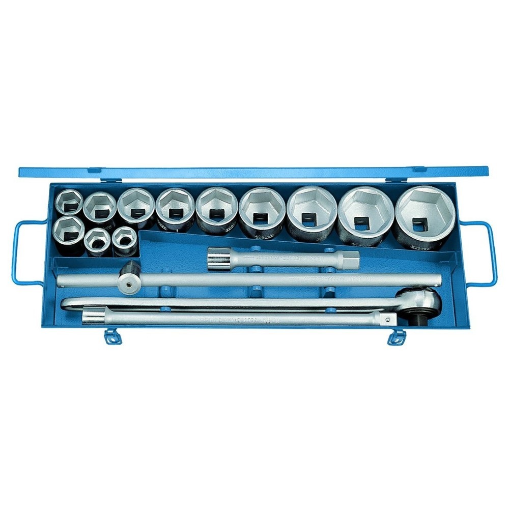 Produktabbildung: GEDORE Steckschlüssel-Satz 3/4" 16-tlg 6-kant 22-60 mm 32 FMU-2