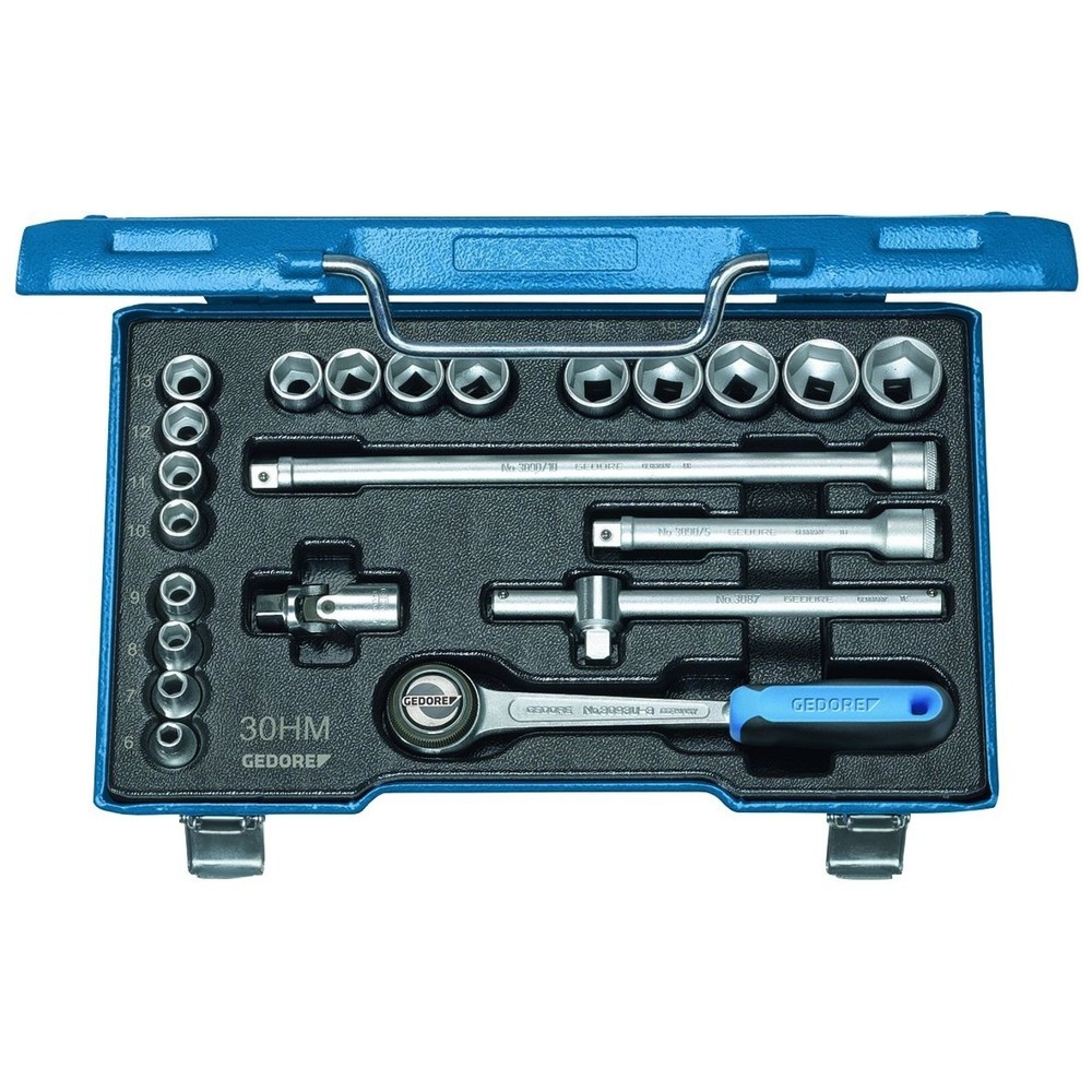 Produktabbildung Nr. 1: GEDORE Steckschlüssel-Satz 3/8" 22-tlg UD-Profil 6-22 mm D 30 HMU-10