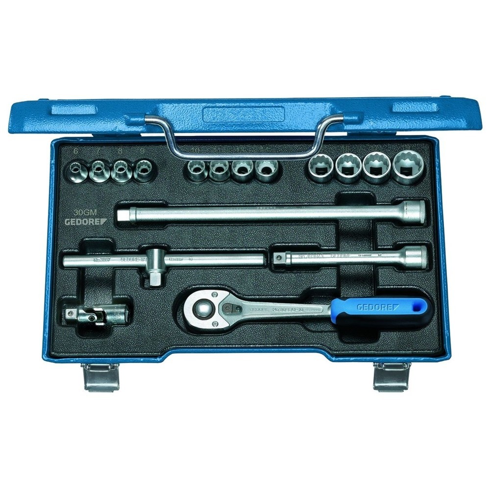 Produktabbildung Nr. 2: GEDORE Steckschlüssel-Satz 3/8" 17-tlg 6-kant 6-19 mm 30 GMU-10