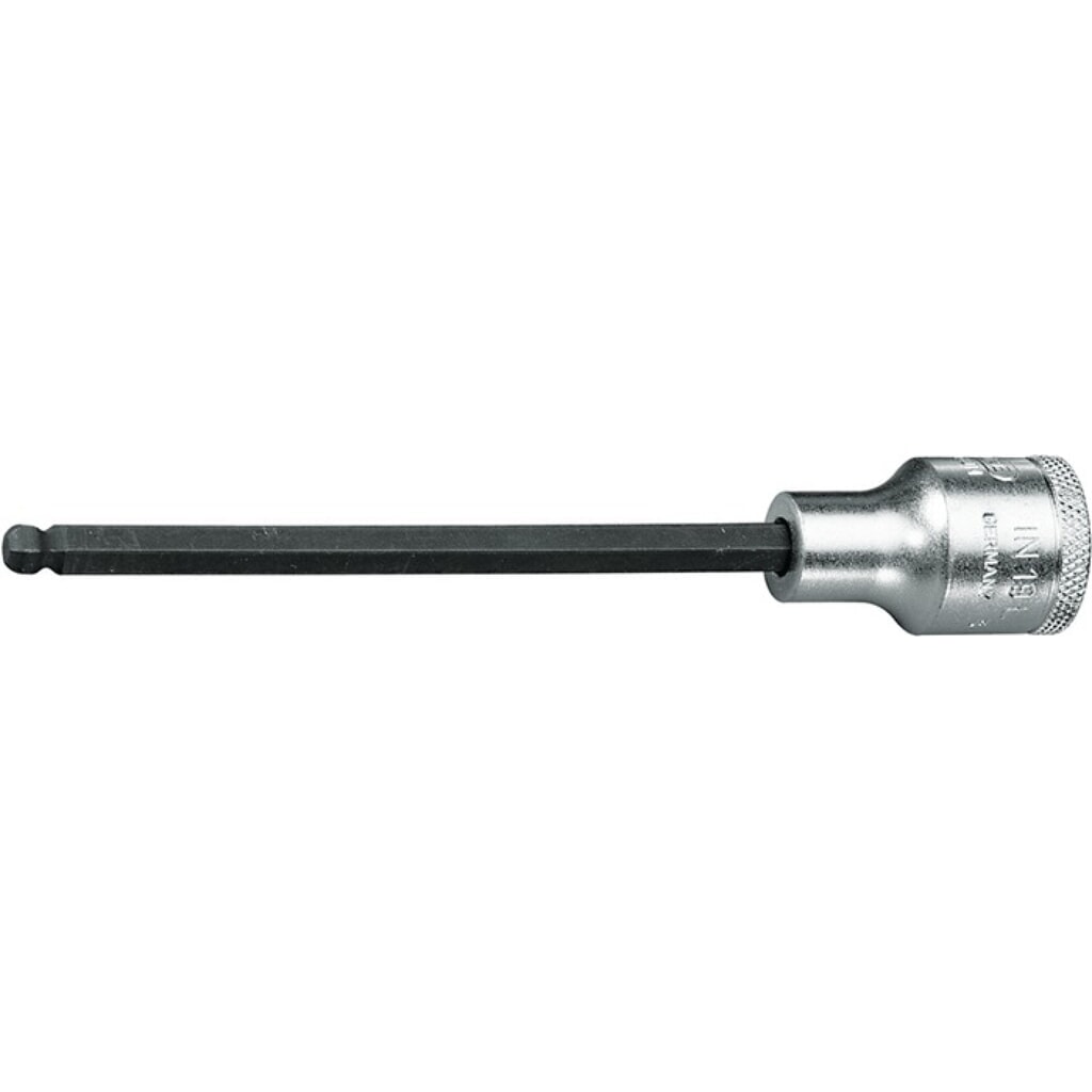 Produktabbildung: Steckschlüsseleinsatz IN 19 LK 1/2 ″ Innen-6-kant, Kugelkopf Schlüsselweite 6 mm
