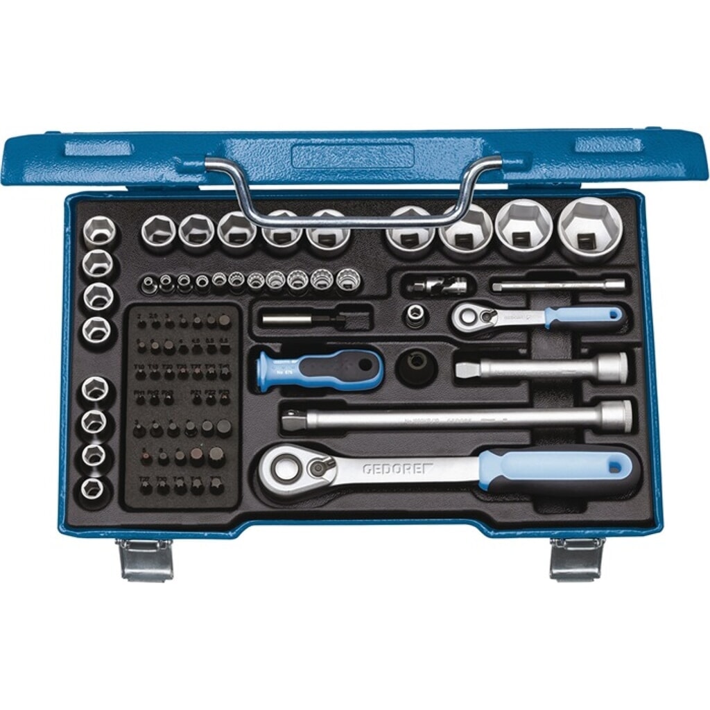 Produktabbildung: GEDORE Steckschlüsselsatz 19 V20U-20 81tlg.1/4+1/2 Zoll 4-36mm Z.40/60 6/12-Kant
