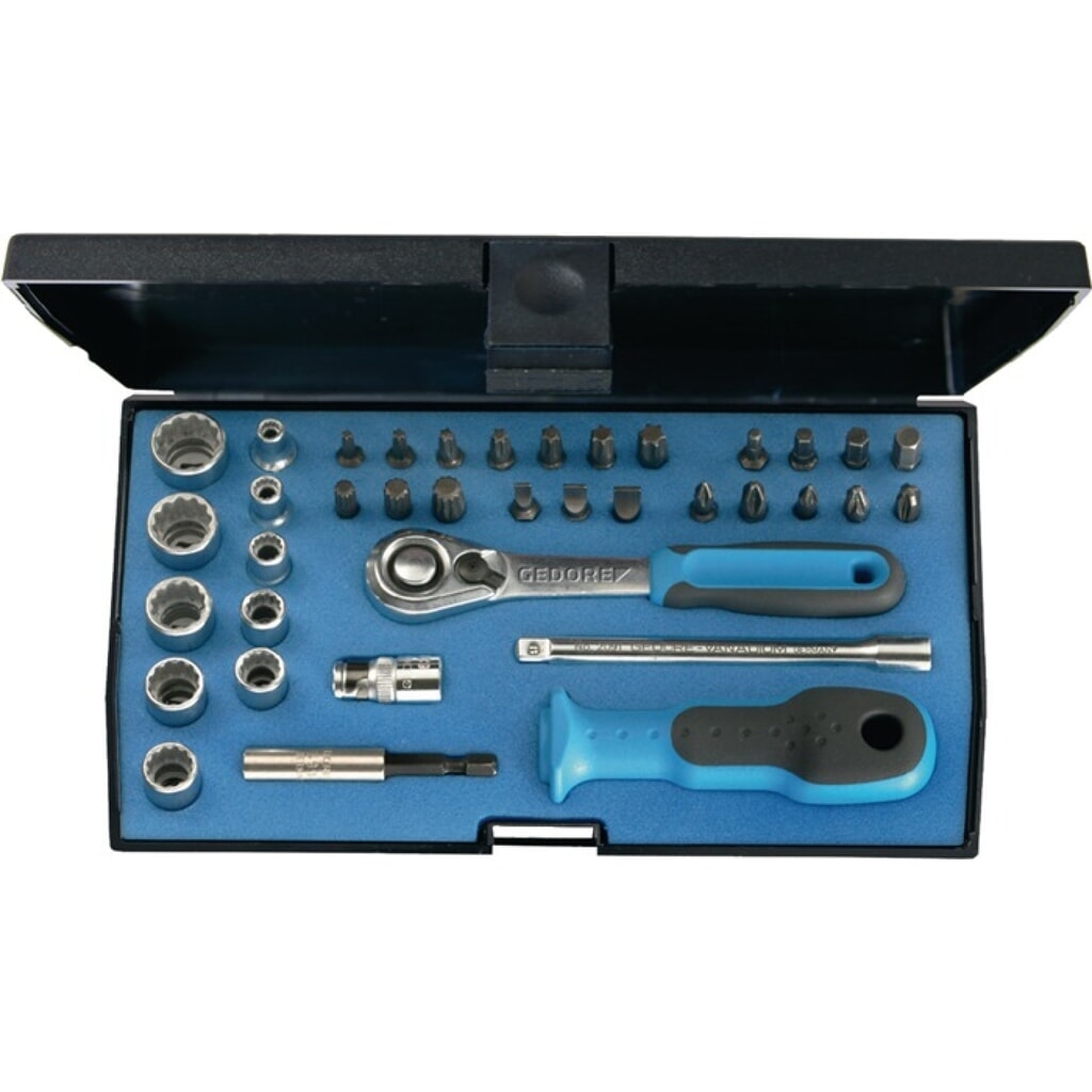 Produktabbildung: GEDORE Steckschlüsselsatz D 20 KMU-20 37-tlg.1/4 Zoll SW 4-13mm Z.40 12KT
