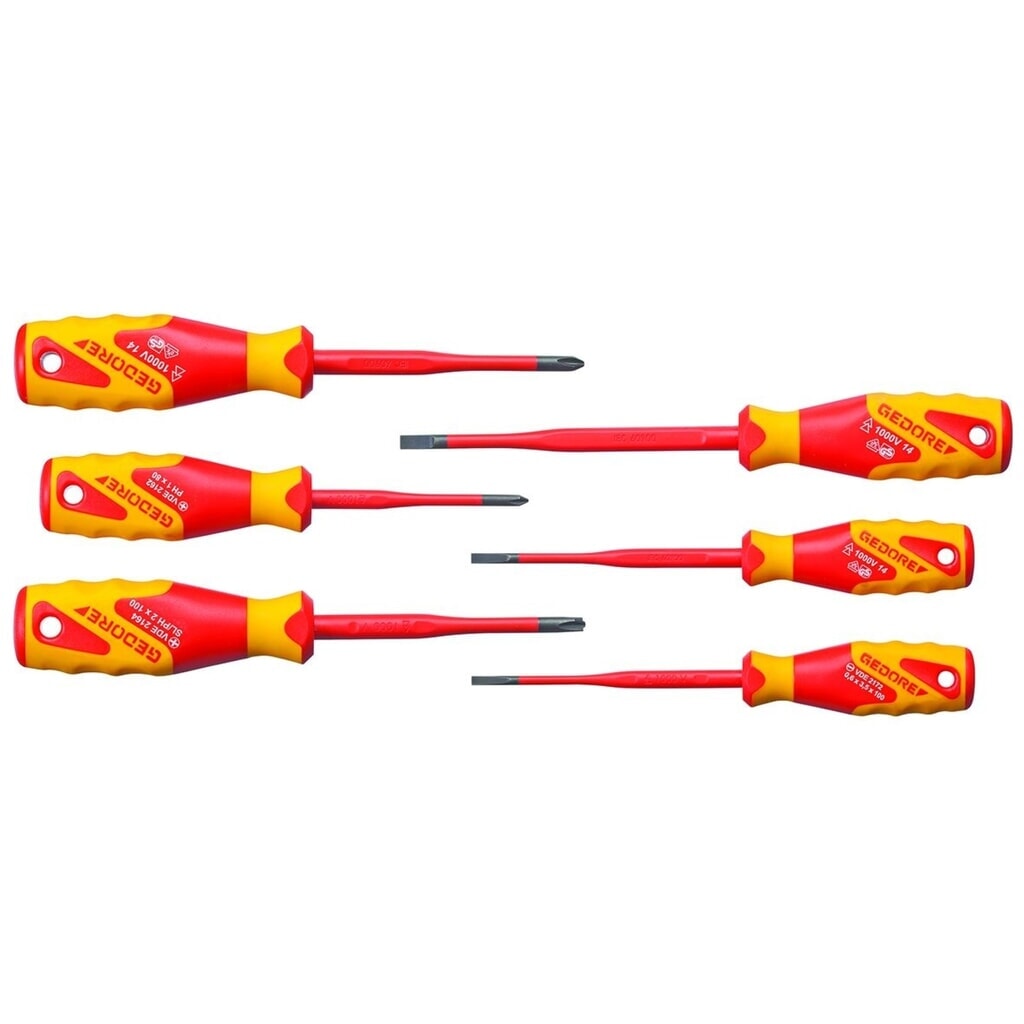 GEDORE VDE-Schraubendreher-Satz SLIM DRIVE, 6-tlg VDE 2162-2172 PM-06 Produktabbildung: GEDORE VDE-Schraubendreher-Satz SLIM DRIVE, 6-tlg VDE 2162-2172 PM-06