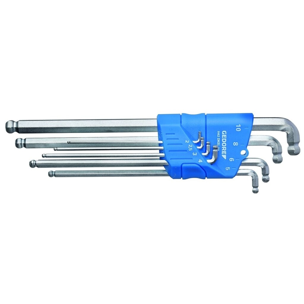 GEDORE Winkelschraubendreher-Satz XL 8tlg 2-10mm H 42 DKEL-88 Produktabbildung: GEDORE Winkelschraubendreher-Satz XL 8tlg 2-10mm H 42 DKEL-88