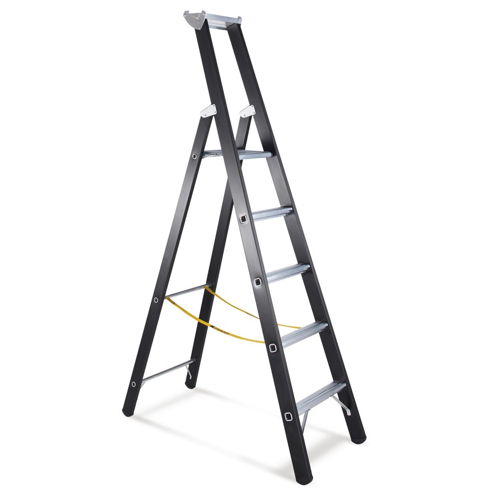 Productafbeelding nr. 1: Geëloxeerde staande ladder ZARGES, 1-zijdig oploopbaar, stahoogte 0,80 m
