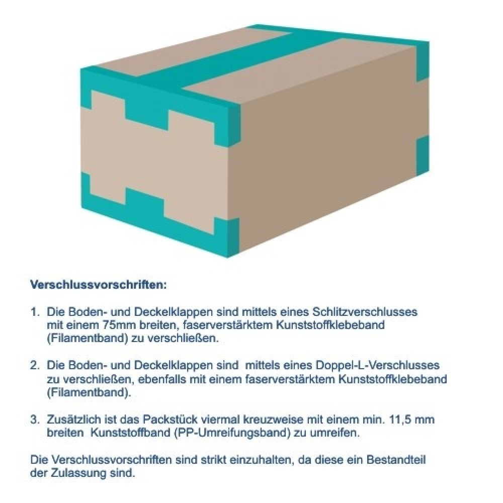 Produktabbildung Nr. 3: Gefahrgut-Karton 2-wellig, 570 x 370 x 430 mm, Inhalt 90 l, braun