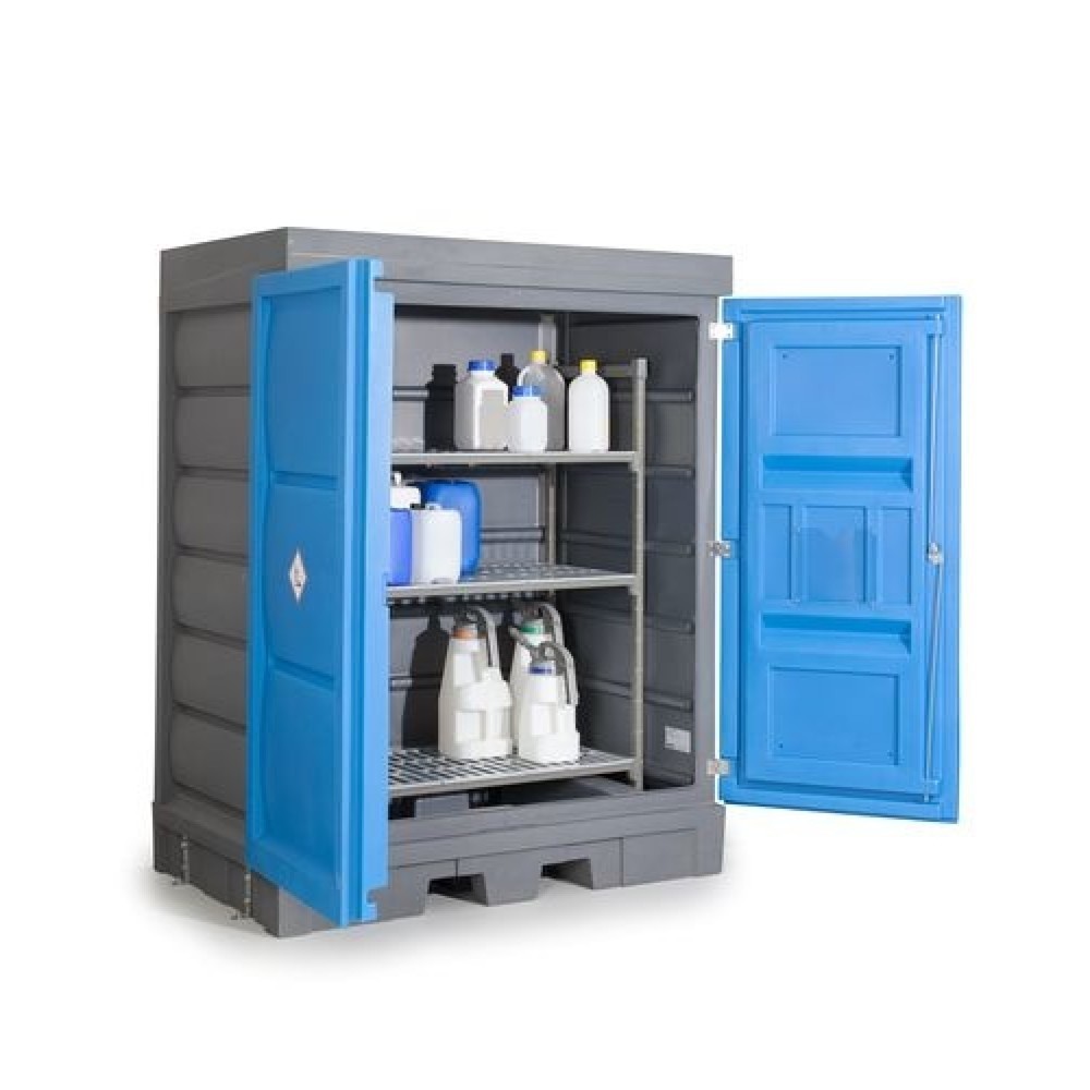 Produktabbildung: Gefahrstoff-Depot D, inkl. Kleingebinde-Regal aus PE